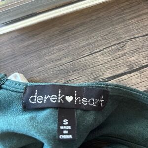 Derek Heart Deep Teal faux suede fitted dress